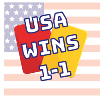 USA WINS 1-1